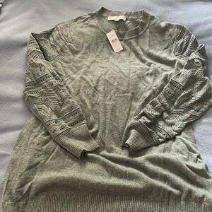 LOFT lightweight sweater detailing on sleeves